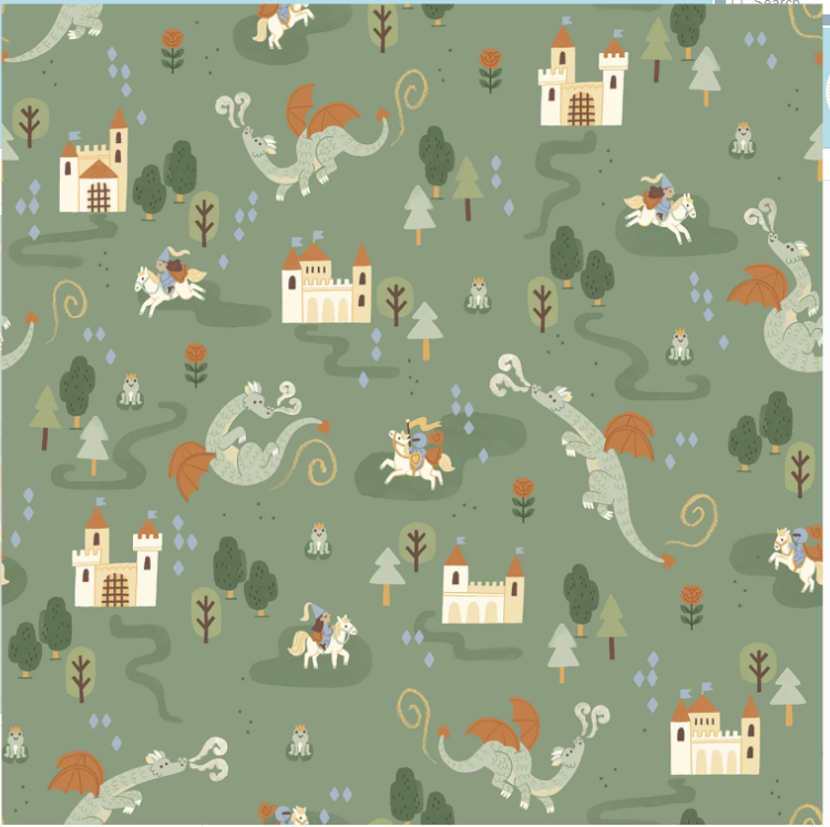 Faraway Kingdom Main Forest Riley Blake Designs C17430R-FOREST Half Yard