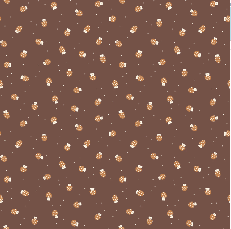 Faraway Kingdom Mushroom Riley Blake C17435R-COCOA Half Yard