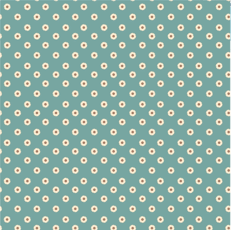 Cowgirl Flower Dots Blue Echo Park Riley Blake C17486-BLUE Half Yard