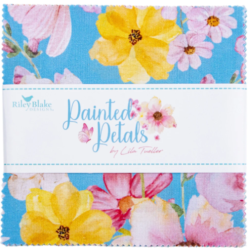 Painted Petals 5-Inch Stacker 42 Pcs Lila Tueller Riley Blake Designs 5-17590-42