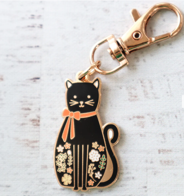 Black Cat Enamel Charm Beverly McCullough Flamingo Toes