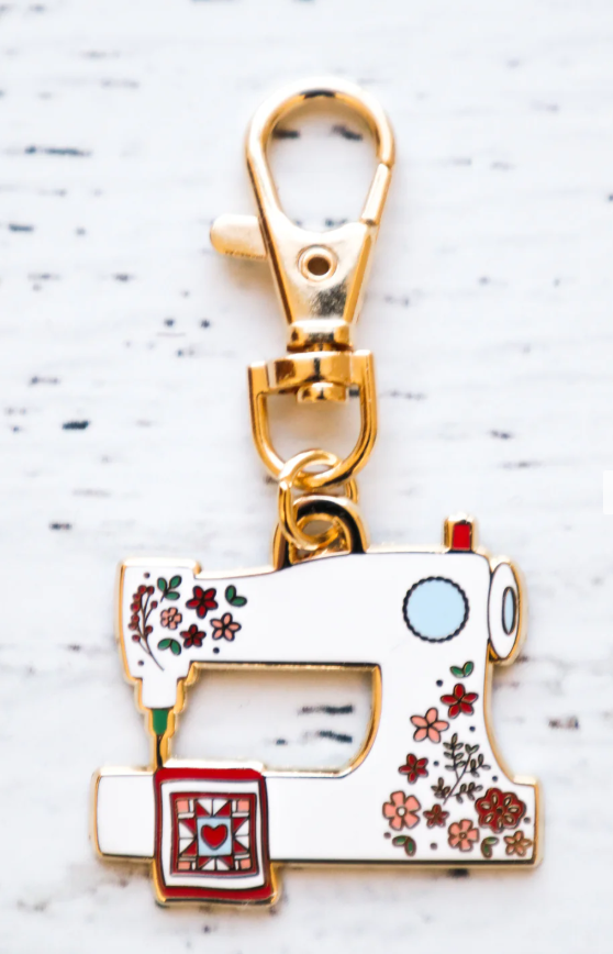 Sewing Machine Enamel Charm Beverly McCullough Flamingo Toes