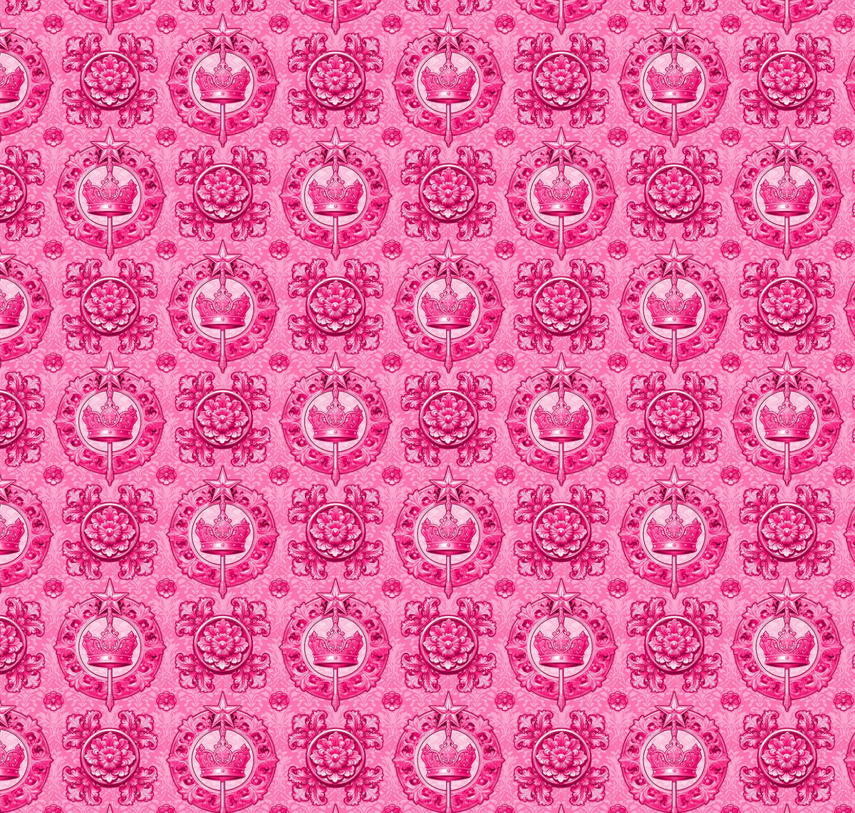 Good Together 10698-23 Pink EMBLEM Patrick Lose Northcott Half Yard