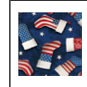 All-American Christmas, Star-Spangled Stockings, Blue, 55276-4, Windham Fabrics Half Yard