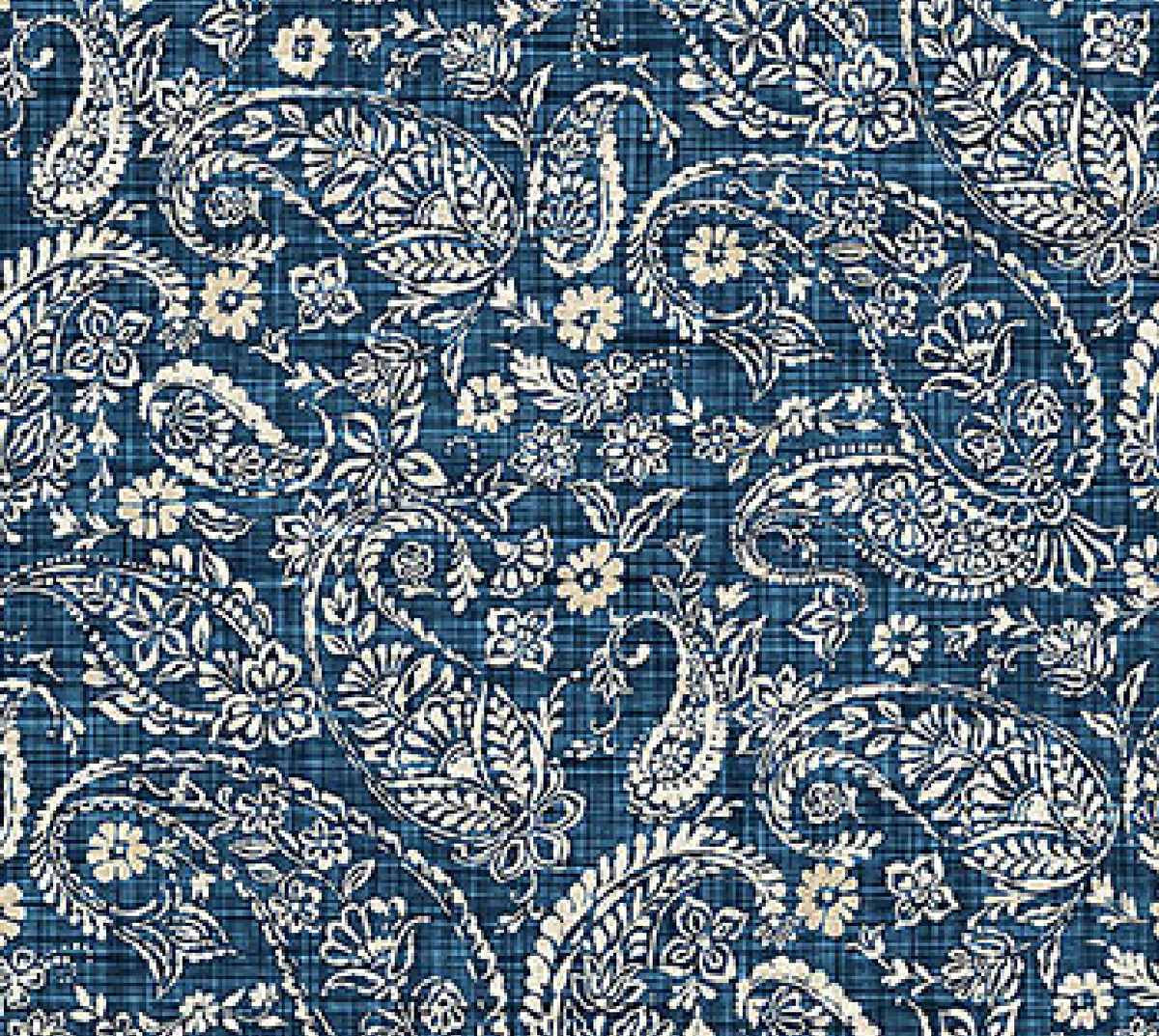 Farmhouse Sampler 28607-49 Paisley Navy Deborah Edwards Northcott Half Yard