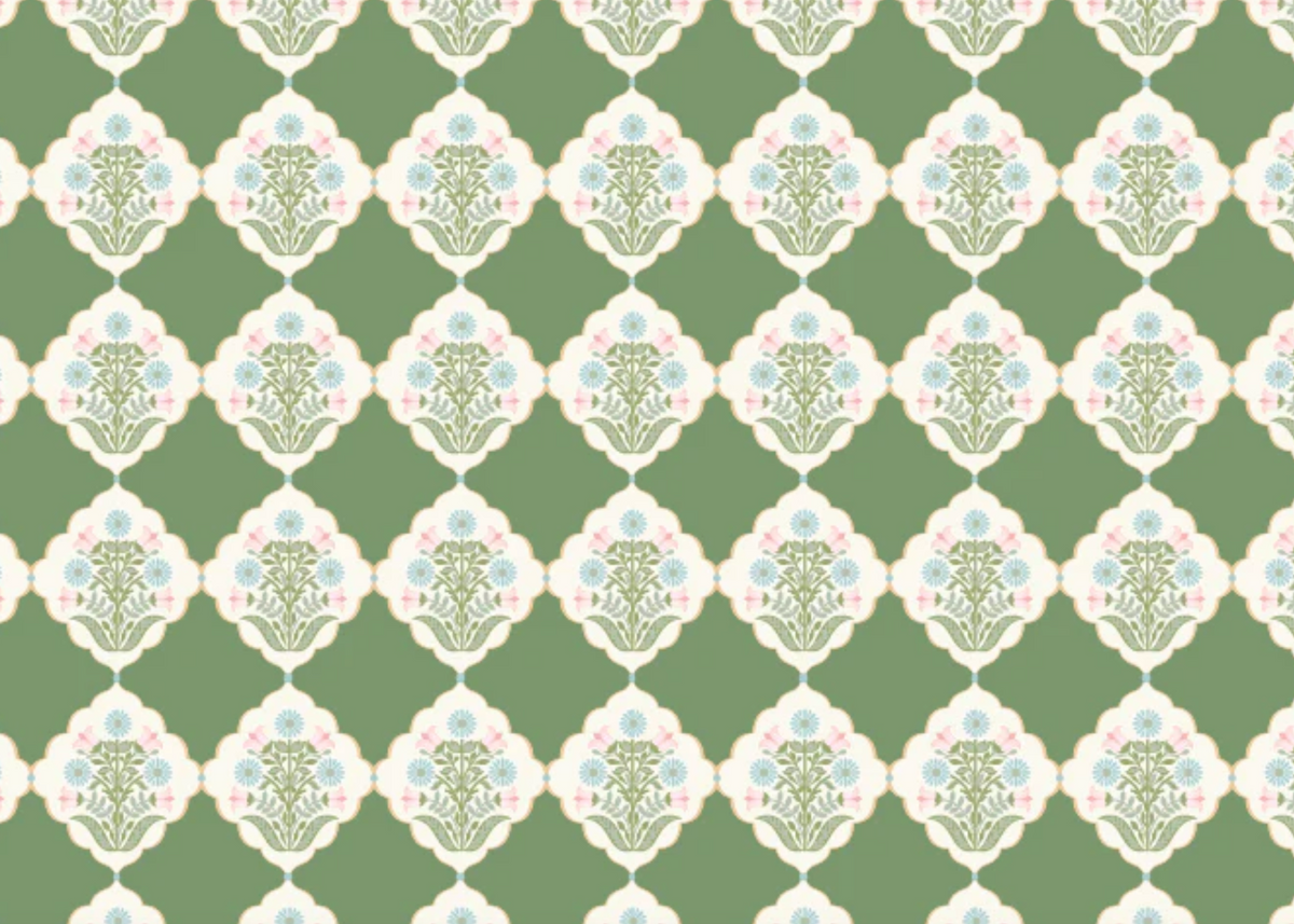 Pemberley Park PE261206 Emma Jayne Green Lori Woods Poppie Cotton Half Yard