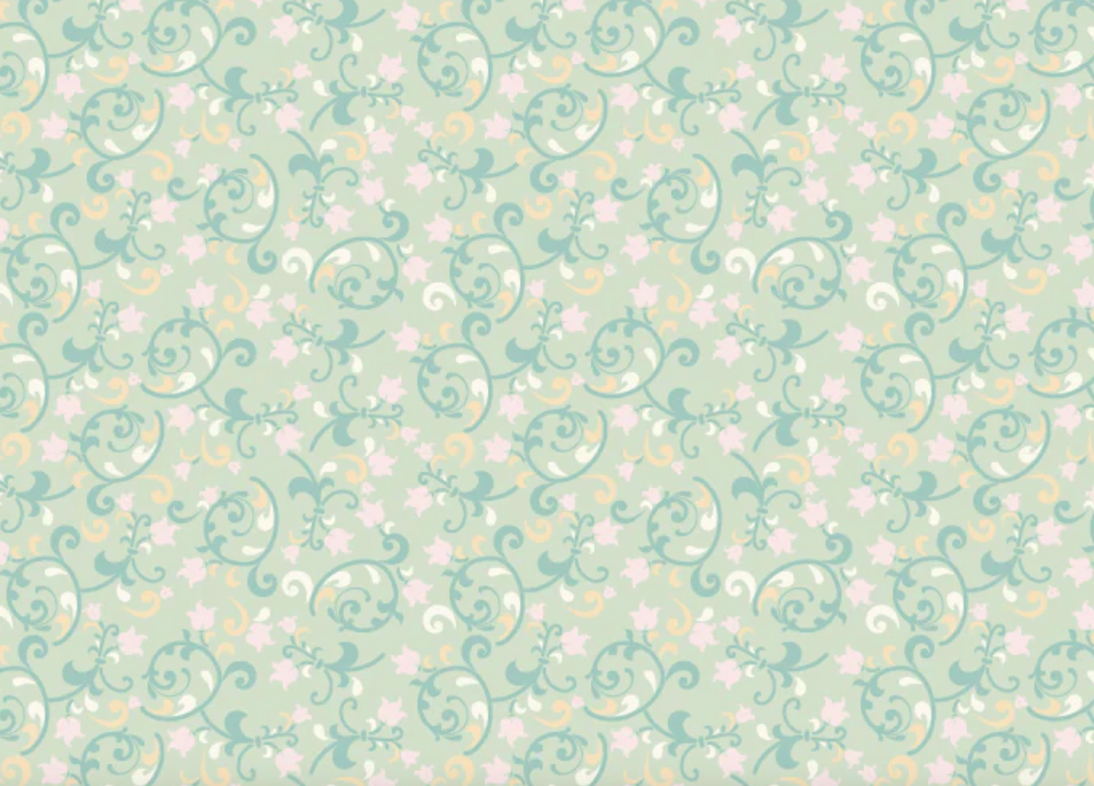 Pemberley Park PE261212 Miss Woodhouse Green Lori Woods Poppie Cotton Half Yard