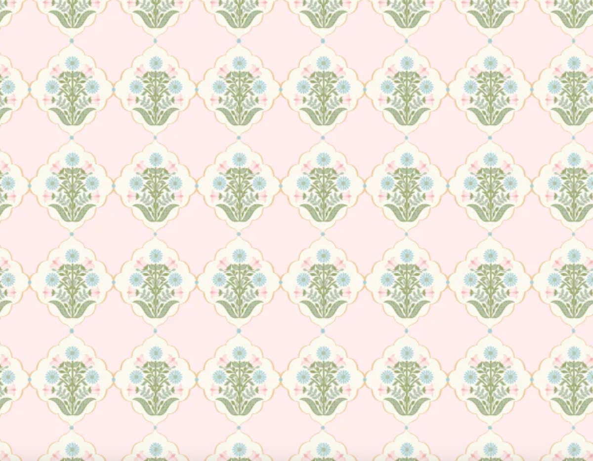 Pemberley Park PE261204 Emma Jayne Pink Lori Woods Poppie Cotton Half Yard