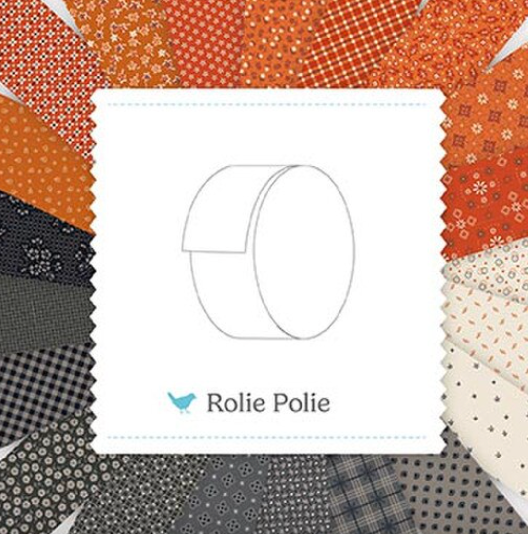 Pumpkin & Licorice RP­-18780­-40 2.5" Rolie Polie Lori Holt Riley Blake