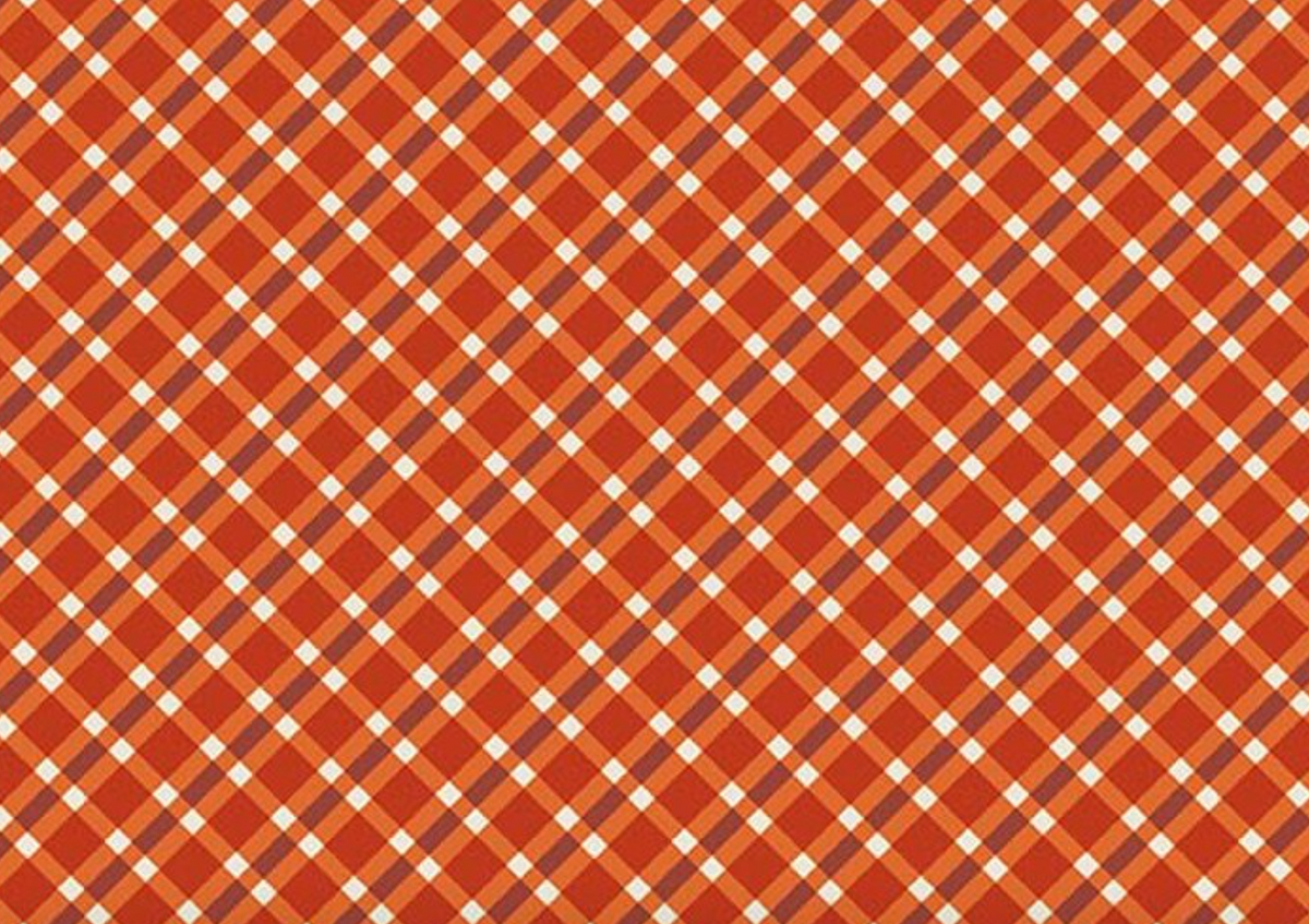 Pumpkin & Licorice C18783­-PUMPKIN Plaid Pumpkin Lori Holt Riley Blake Half Yard