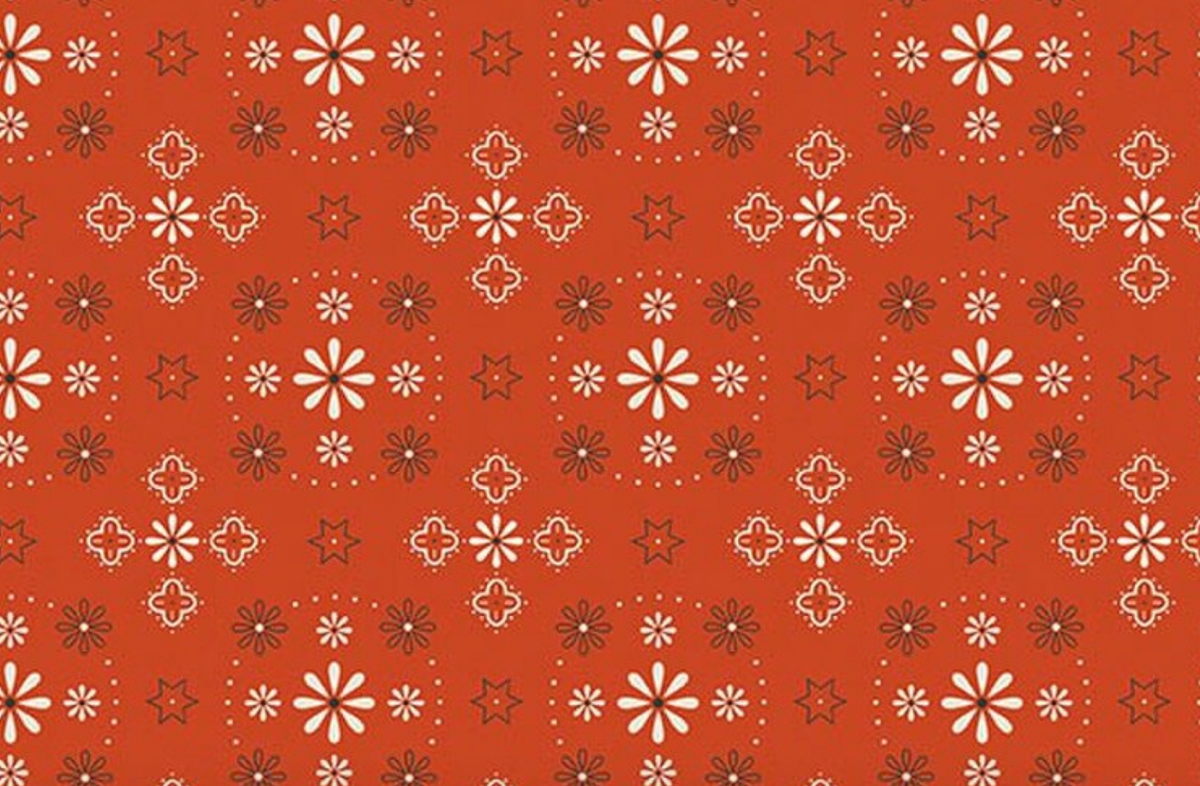Pumpkin & Licorice C18780­-RUSTY Handkerchief Rusty Lori Holt Riley Blake Half Yard