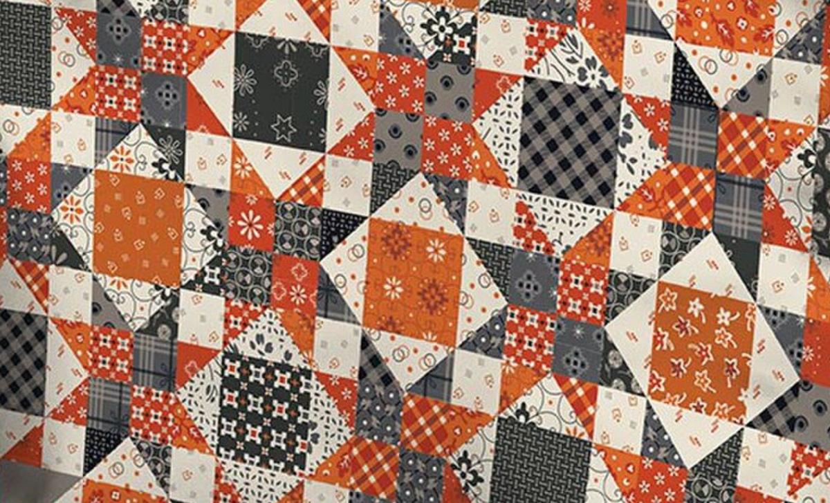 Pumpkin & Licorice ST­-54036 Vinyl Project Bag Lori Holt