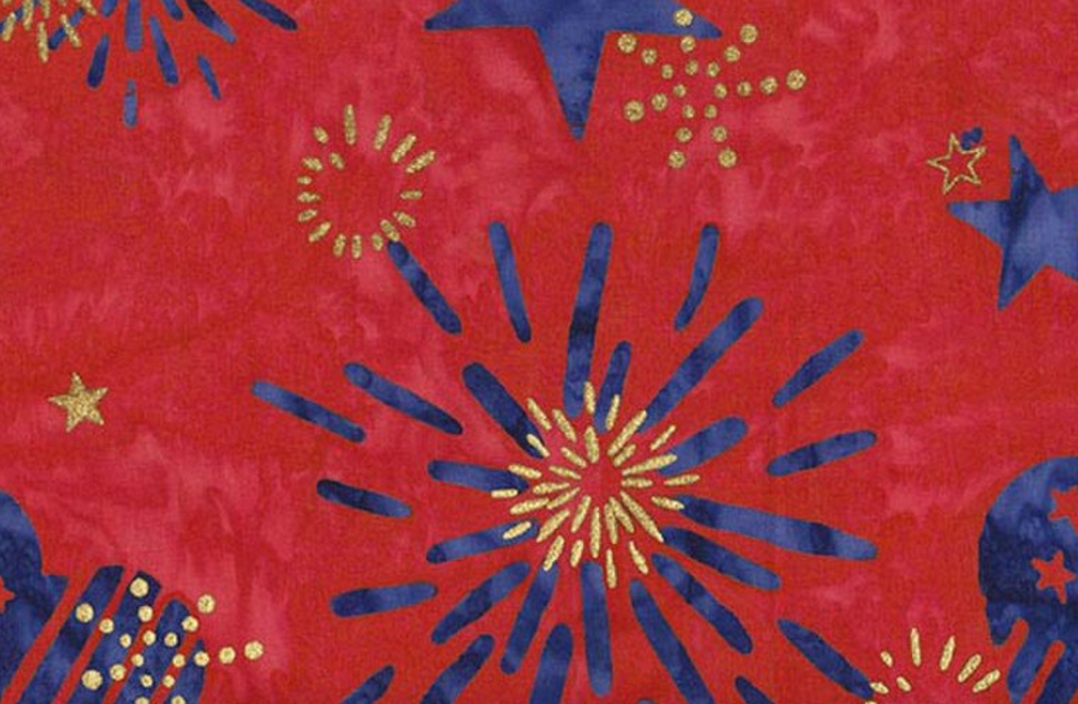 Batiks Spark of Celebration Liberty BTM23915-210 Metallic Soft Red Riley Blake Half Yard