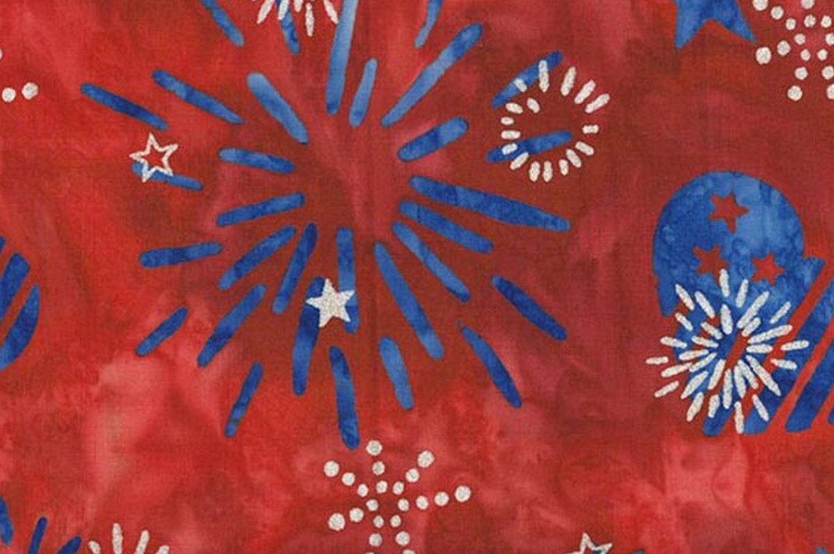 Batiks Spark of Celebration Liberty BTM23915-212 Metallic Scarlet Riley Blake Half Yard