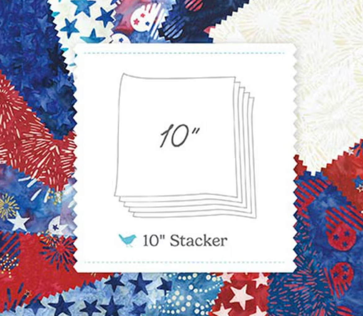 Batiks Spark of Celebration Liberty 10­-BT23916A­-42 10" Stacker A Riley Blake