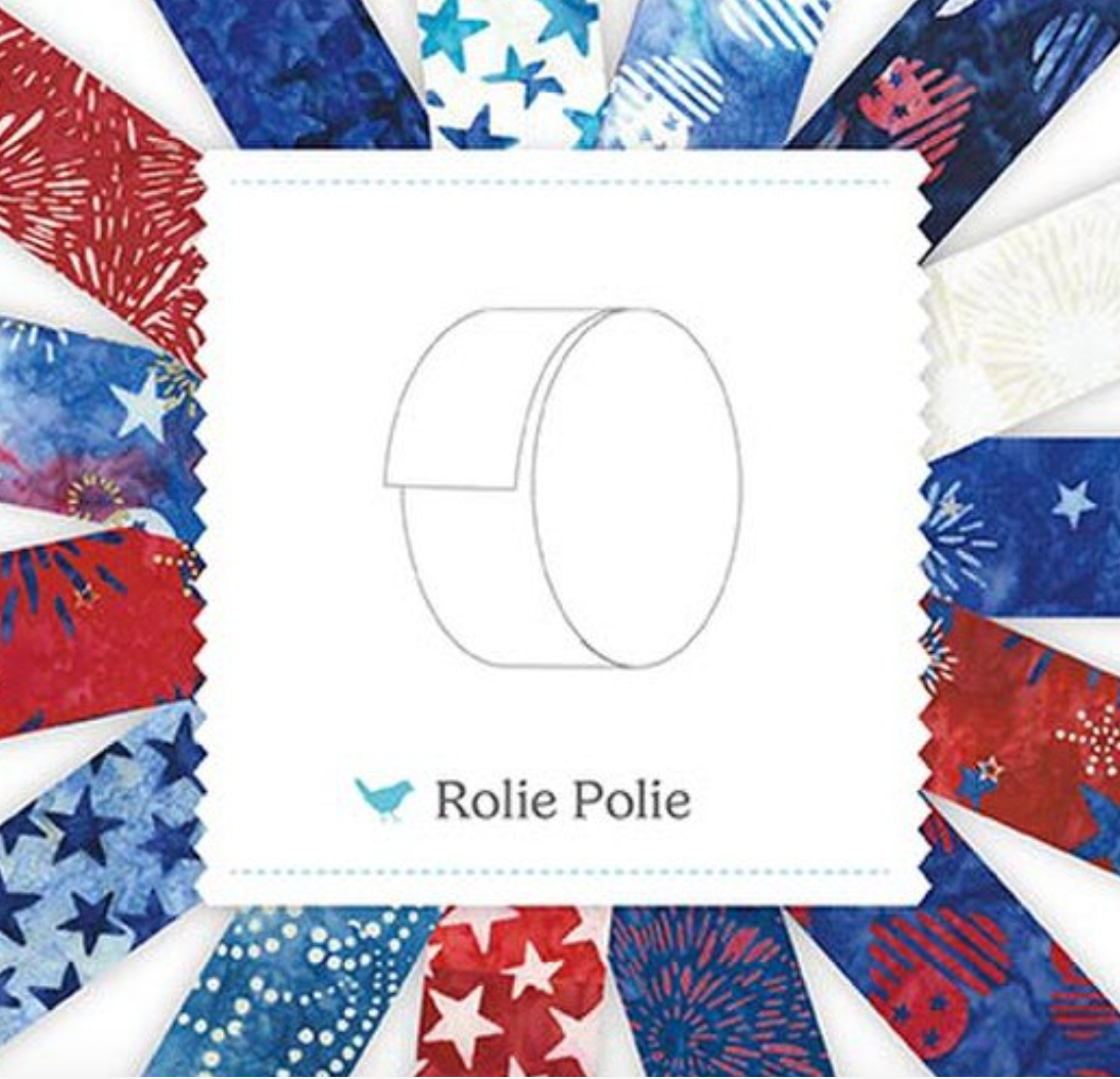 Batiks Spark of Celebration Liberty RP-­BT23916A­-40 2.5" Rolie Polie Riley Blake