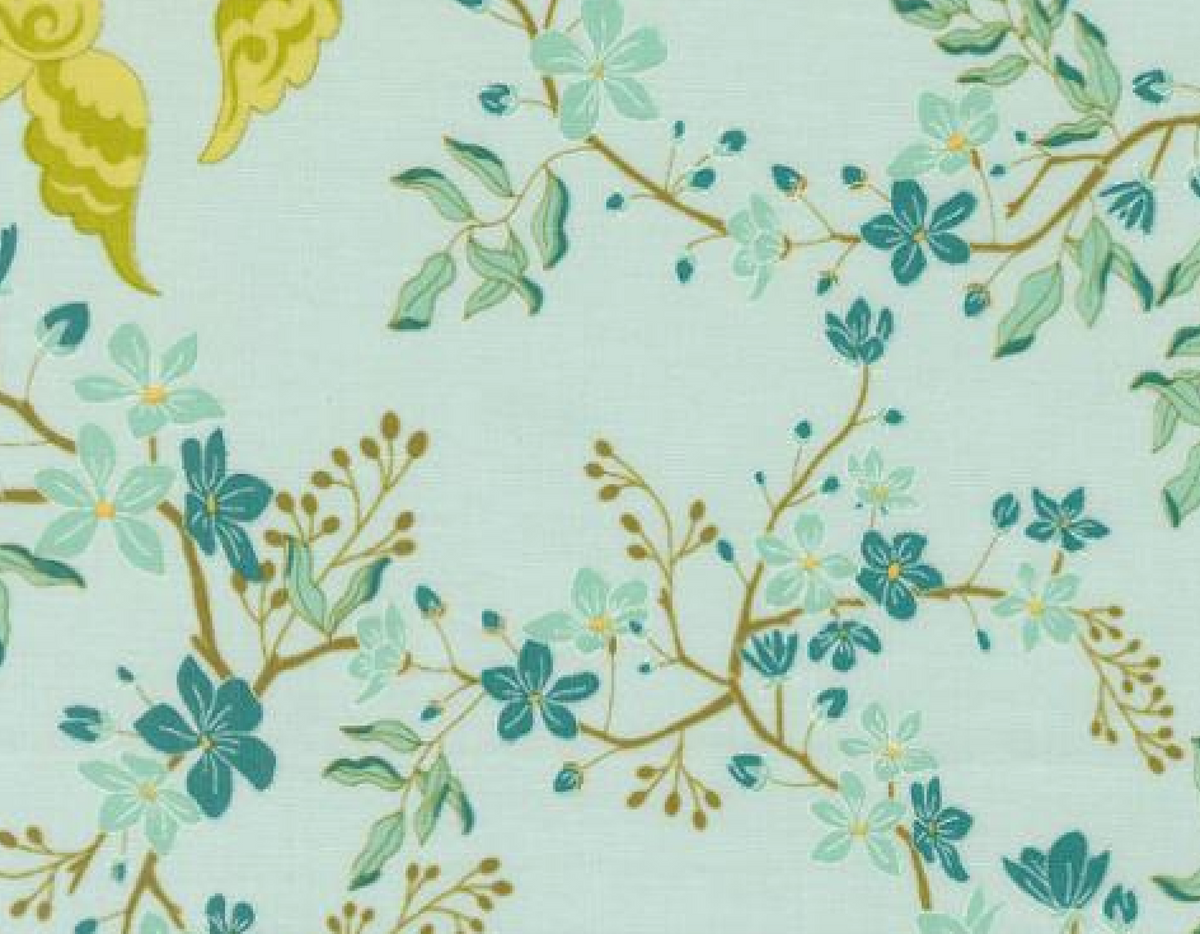 Legendary Love 45051 14 Aqua Sariditty Moda Half Yard