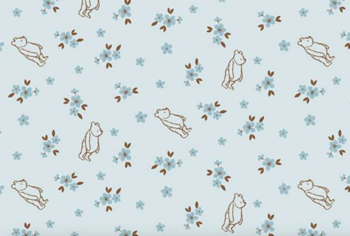 Winnie-the-Pooh Baby C18595-BLUE Ditsy Echo Park Riley Blake Half Yard