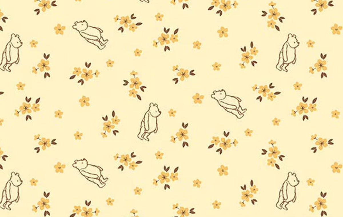 Winnie-the-Pooh Baby C18595-YELLOW Ditsy Echo Park Riley Blake Half Yard
