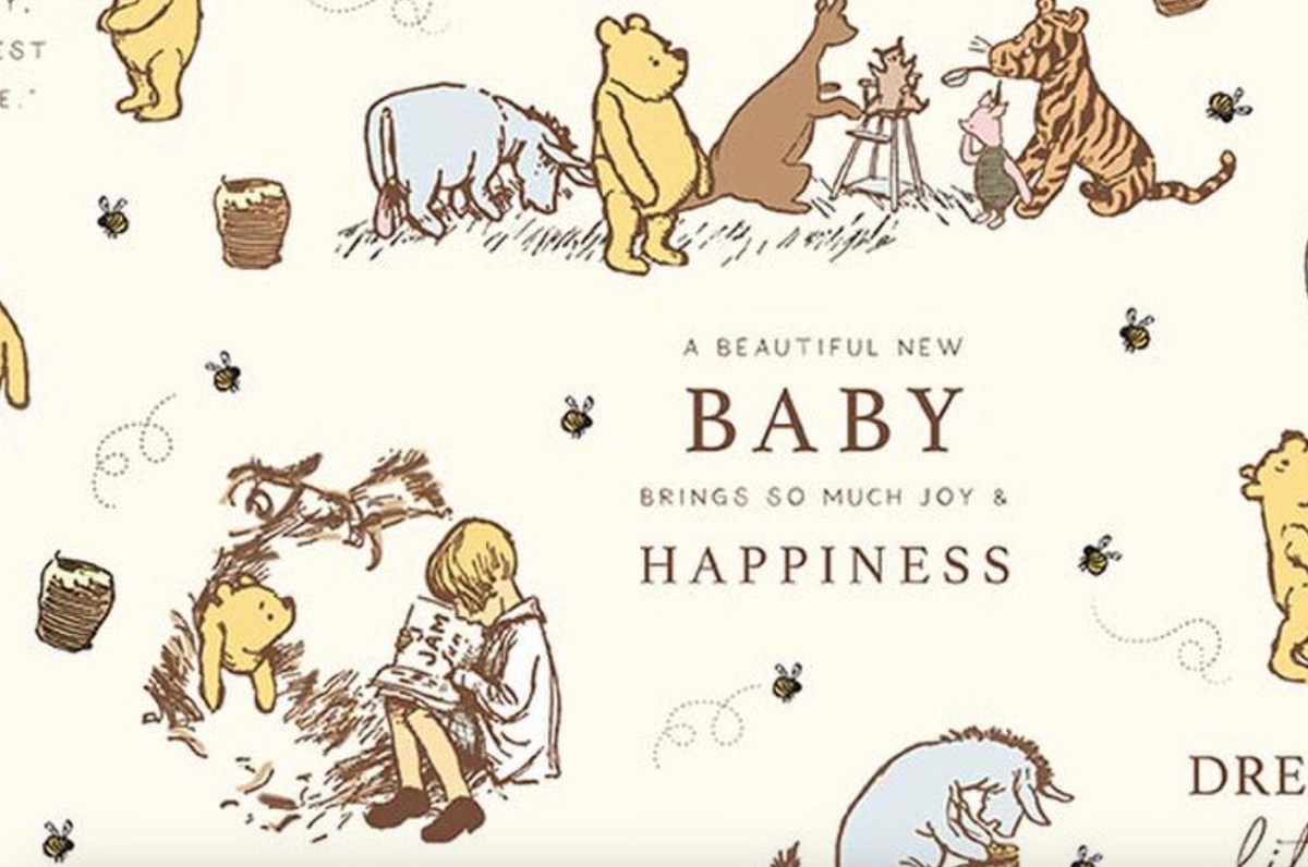 Winnie-the-Pooh Baby Main C18590-CREAM Echo Park Riley Blake Half Yard