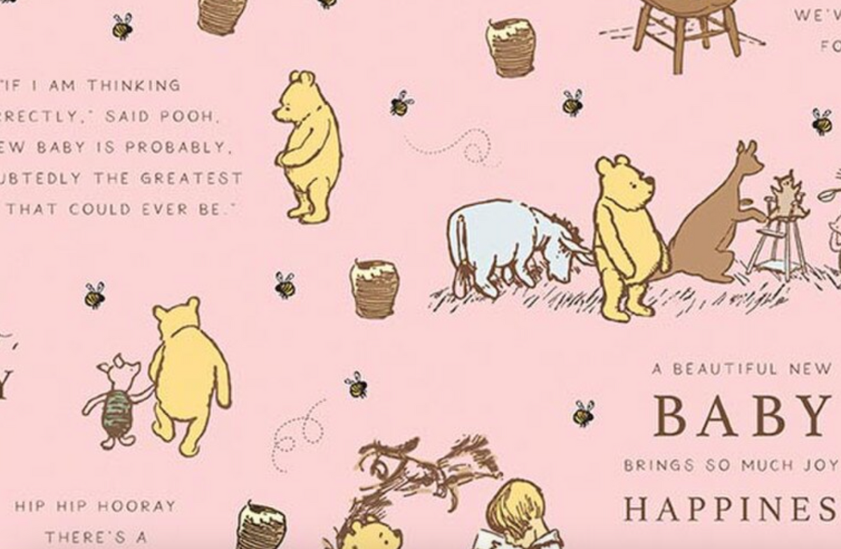 Winnie-the-Pooh Baby Main C18590-PINK Echo Park Riley Blake Half Yard