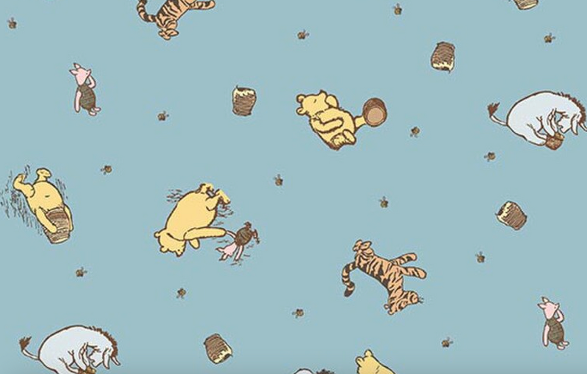 Winnie-the-Pooh Baby Toss C18591-BLUE Echo Park Riley Blake Half Yard
