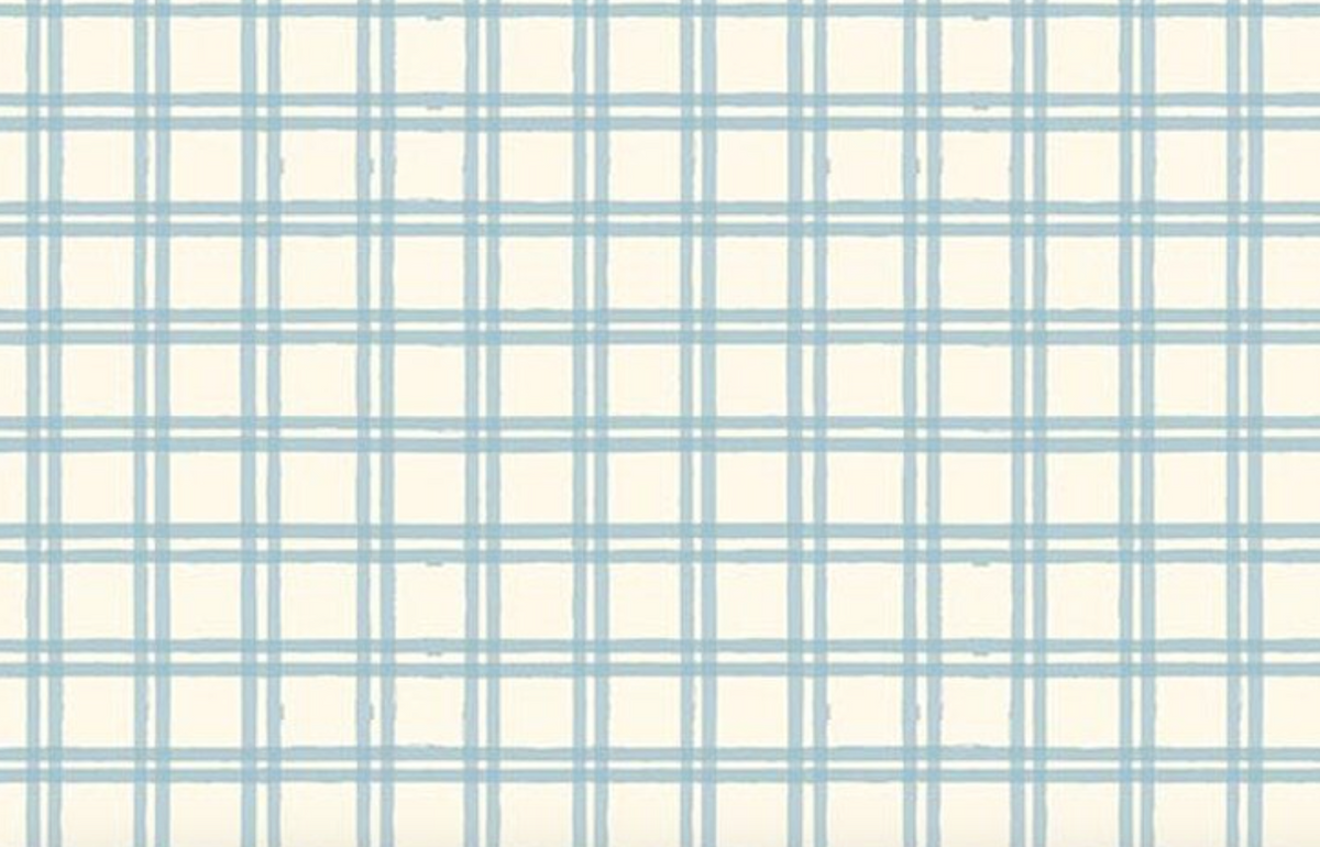 Winnie-the-Pooh Baby C18593-BLUE Plaid Echo Park Riley Blake Half Yard