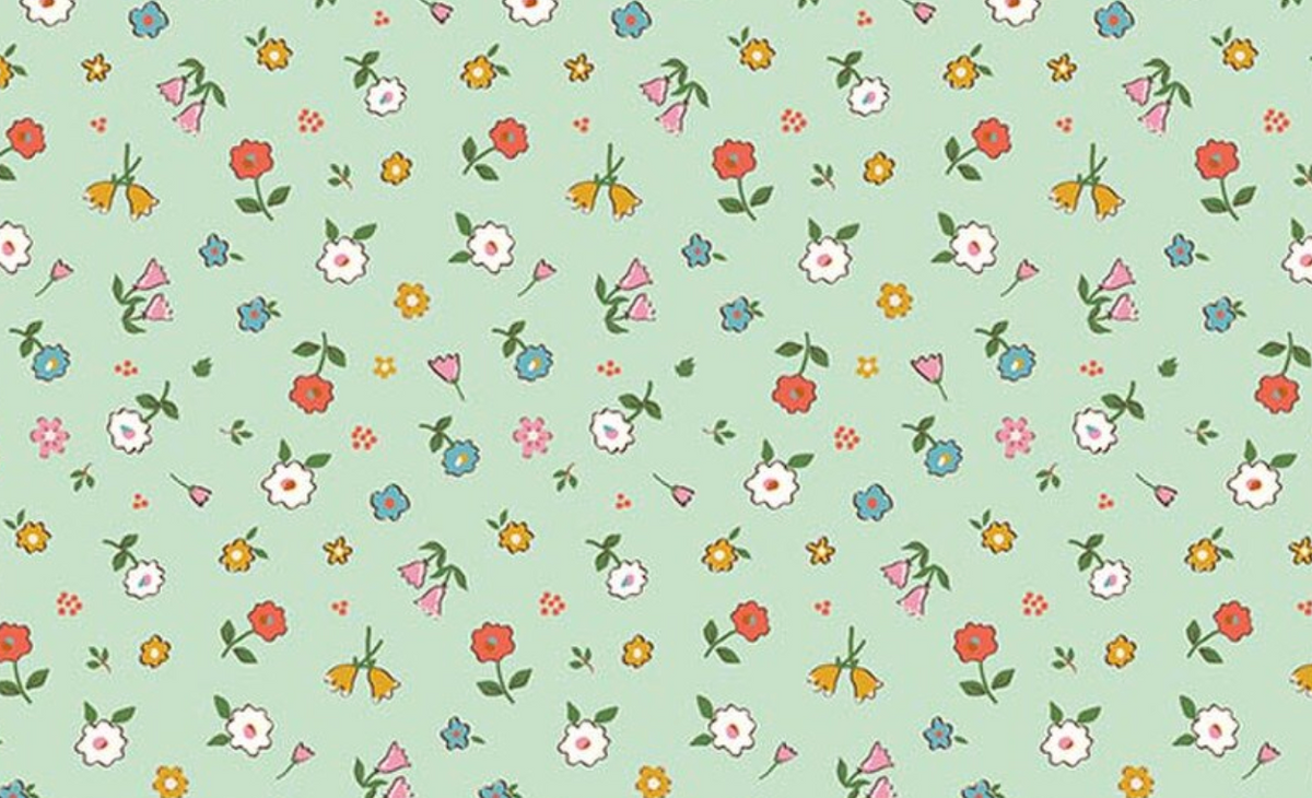 Cotton Nook C17974­-MINT Pretty Riley Blake Half Yard