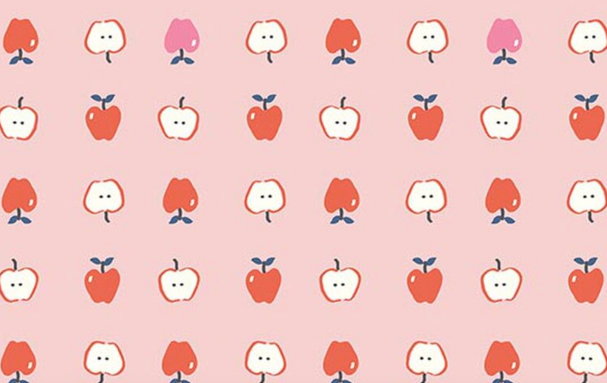Cotton Nook C17972­-PINK Apples Riley Blake Half Yard