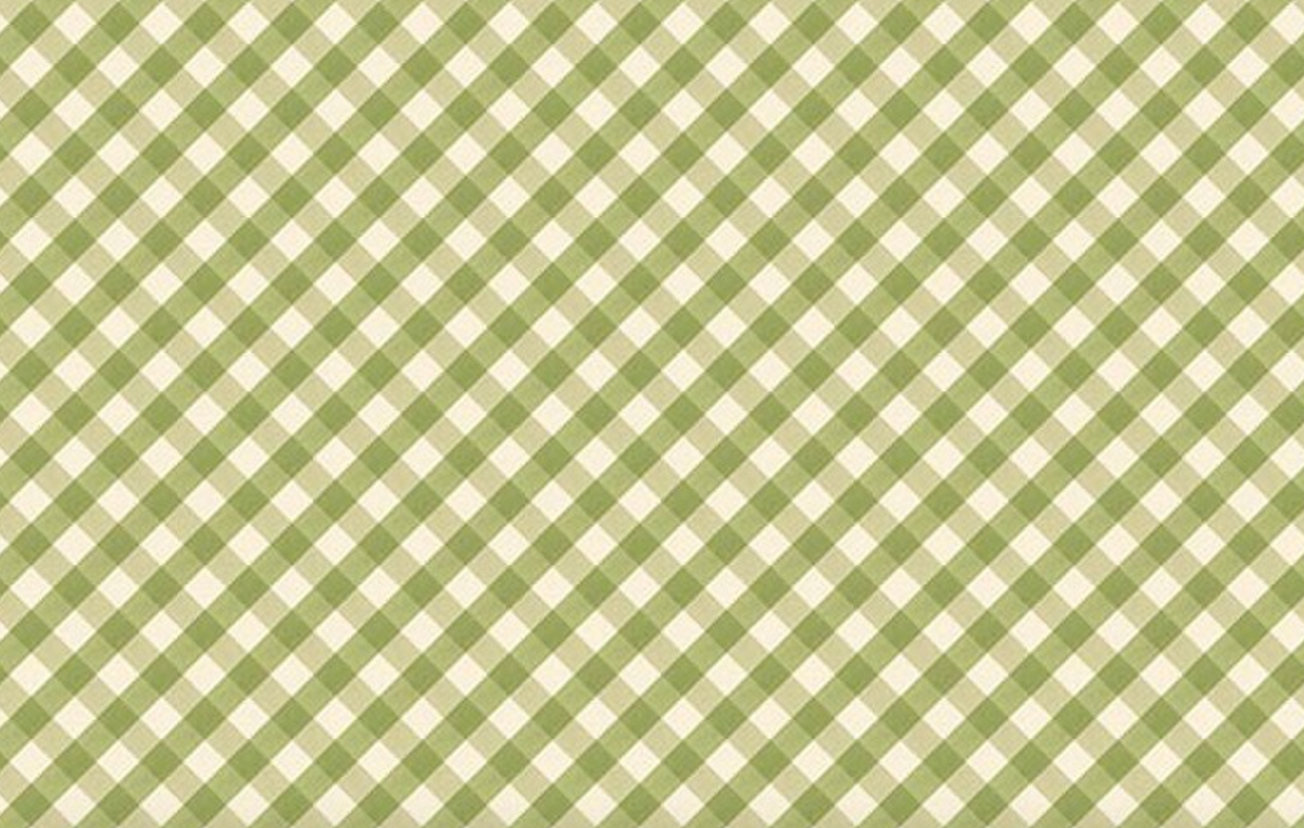 Lil' Farm Friends C17944-GREEN Gingham Kelsey Carlson Riley Blake Half Yard