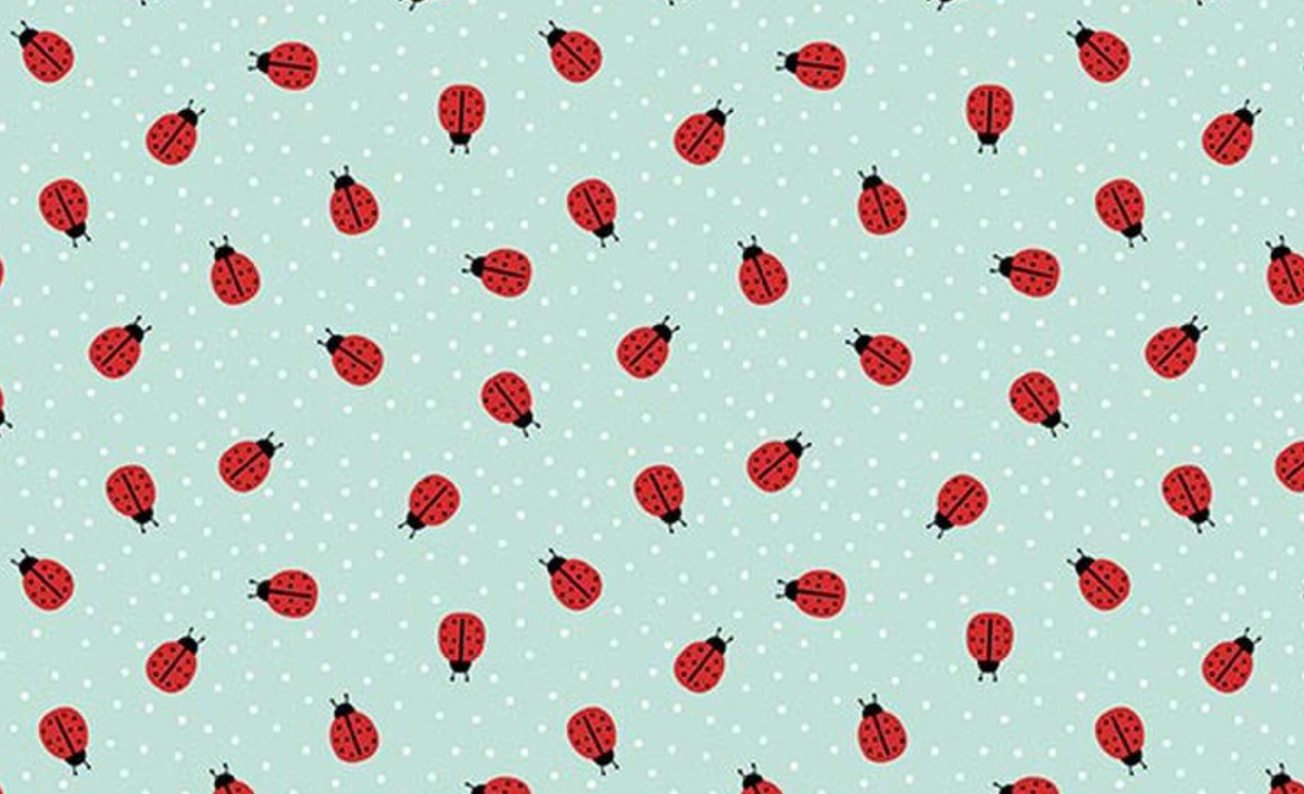 Little Ladybug C18034­-BLUE Ladybugs Riley Blake Half Yard