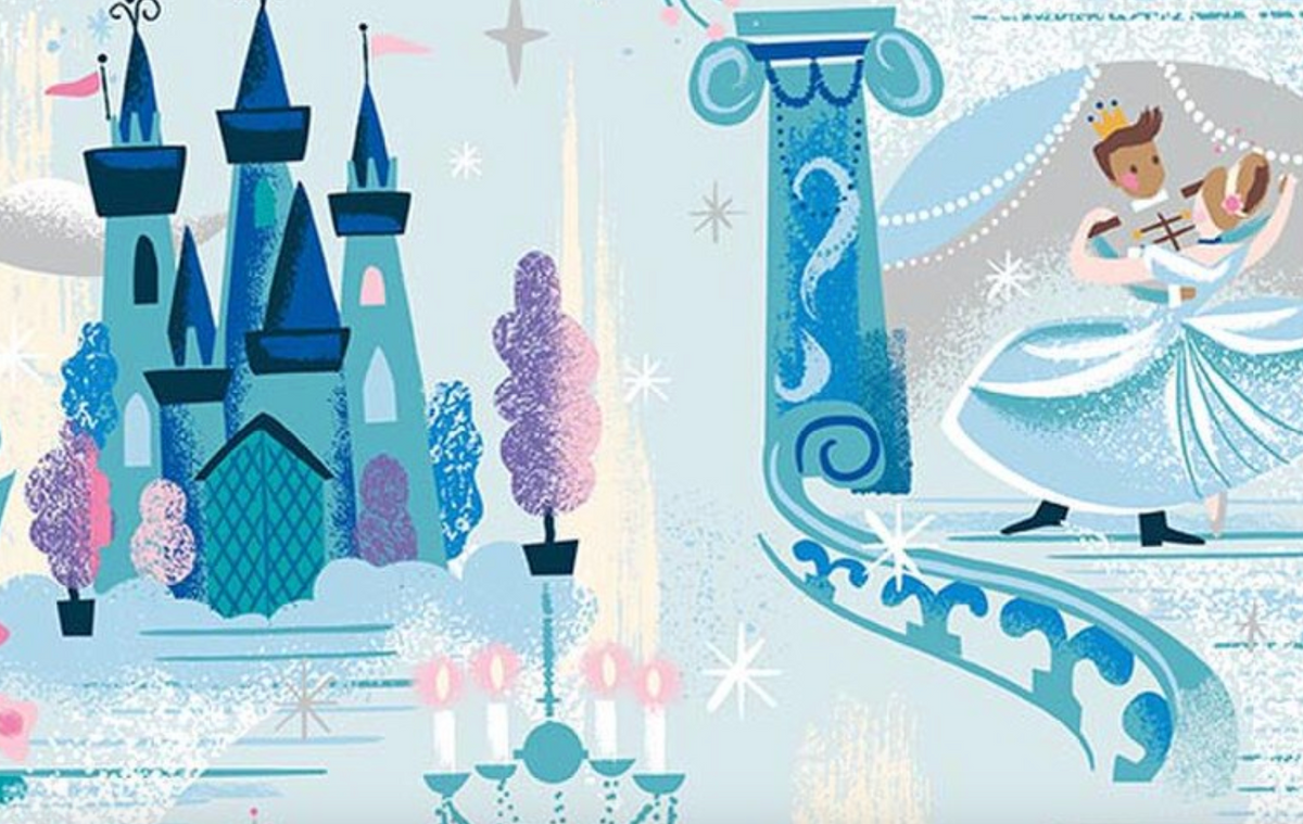 Wishes SC18070­-POWDER The Ball Sparkle Jill Howarth Riley Blake Half Yard