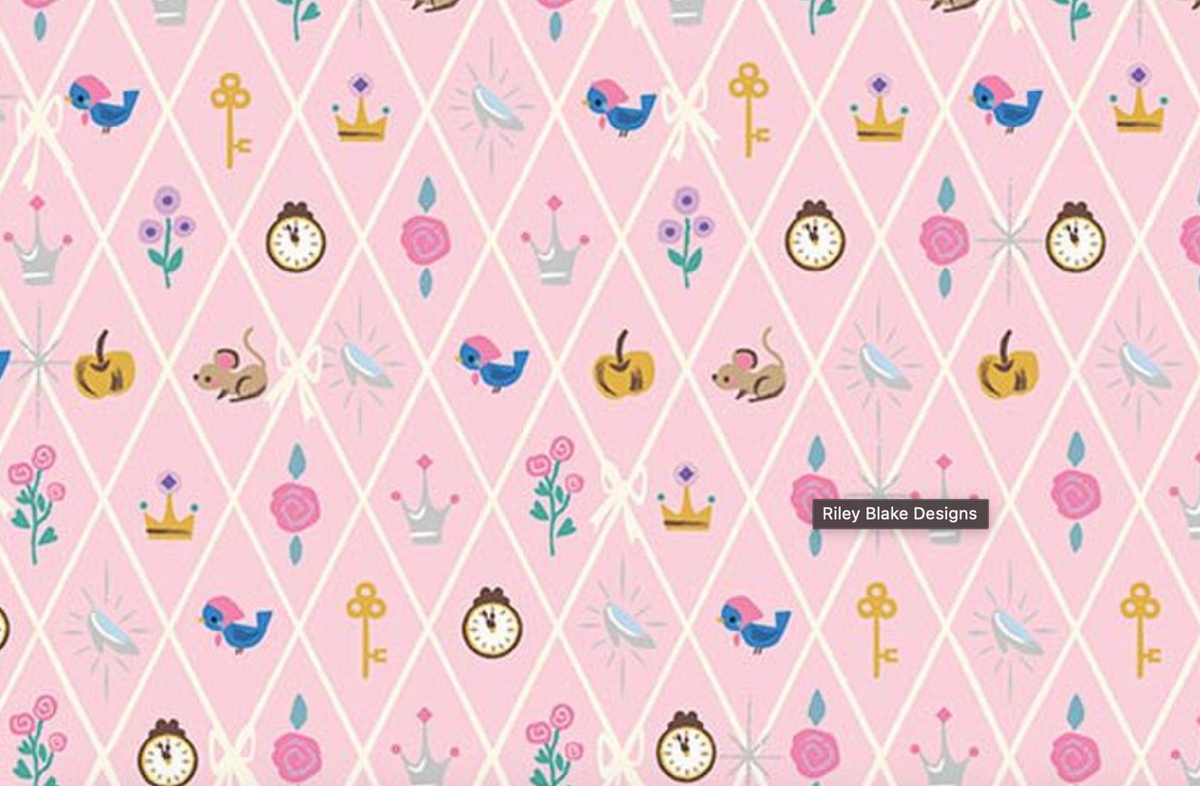 Wishes SC18075­-PETALPINK Diamond Sparkle Jill Howarth Riley Blake Half Yard