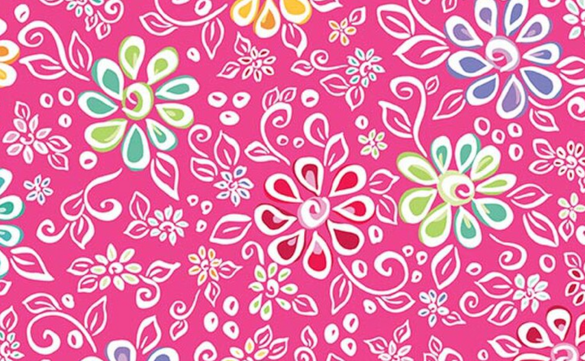 Chasing Rainbows C18010­-PINK Main Pink Leslie Ryan Riley Blake Half Yard
