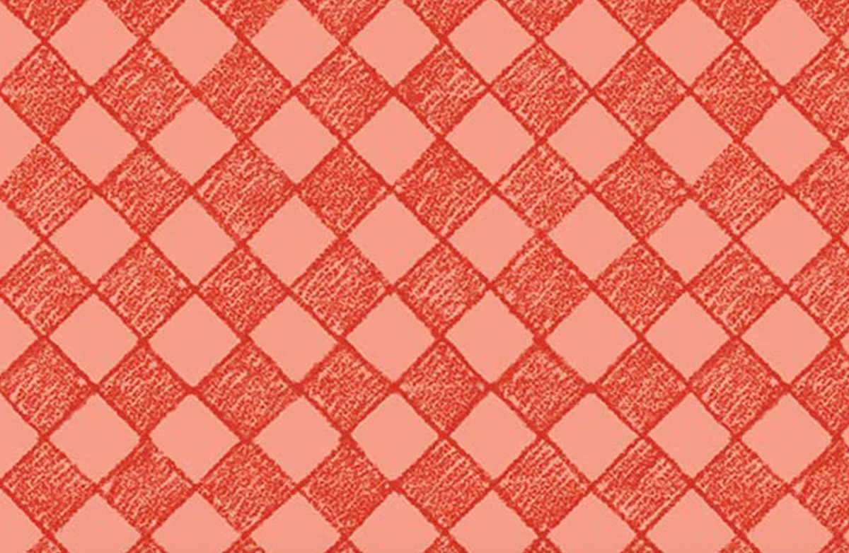 Colorful Critters C17913­-ORANGE Check Orange Riley Blake Half Yard