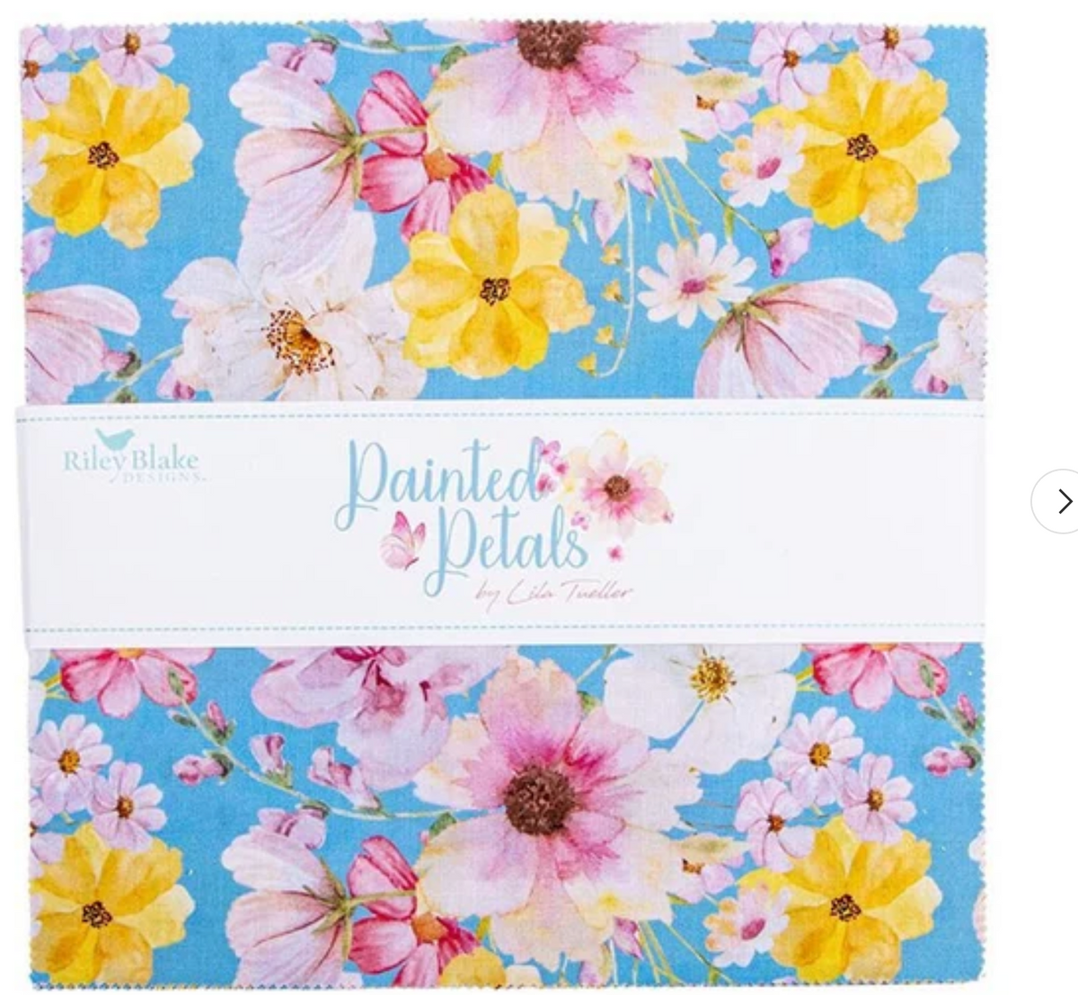 Painted Petals 10" Square Layer Cake by Lila Tueller