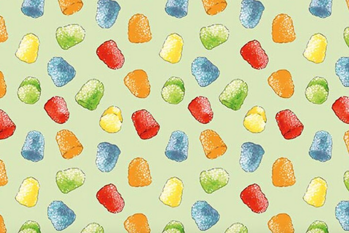 Gingerbread C17846R-GREEN Gumdrops Green J. Wecker Riley Blake Half Yard