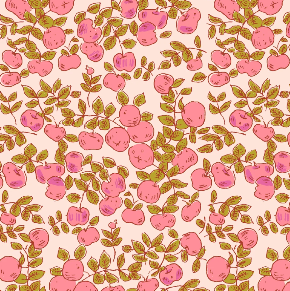 Heather Ross Favorites 53849D-1 Apples Blush Heather Ross Windham Half Yard