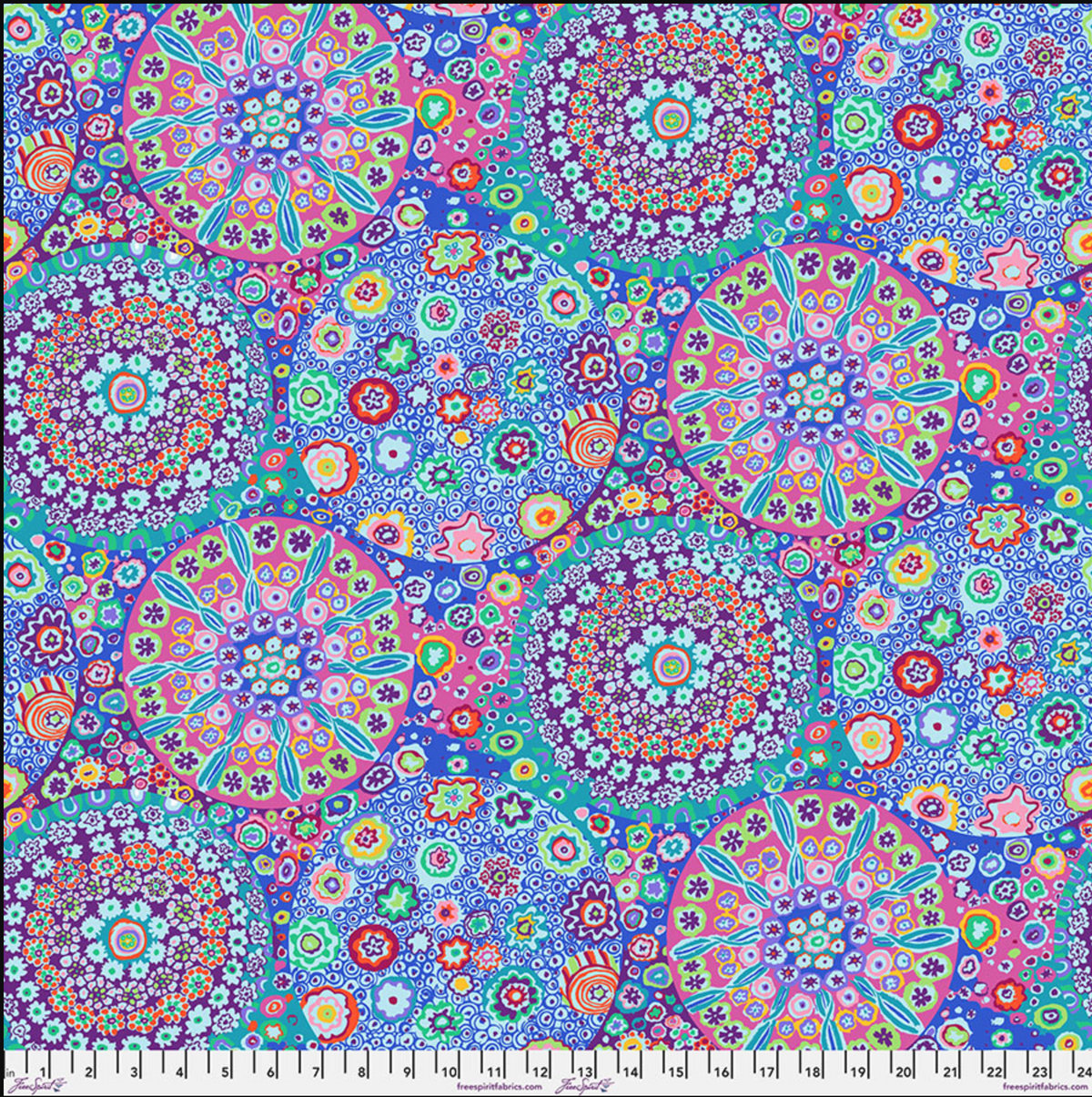 Kaffe Fassett Millefiore - Aqua || Classics PWGP092.AQUAX Half Yard