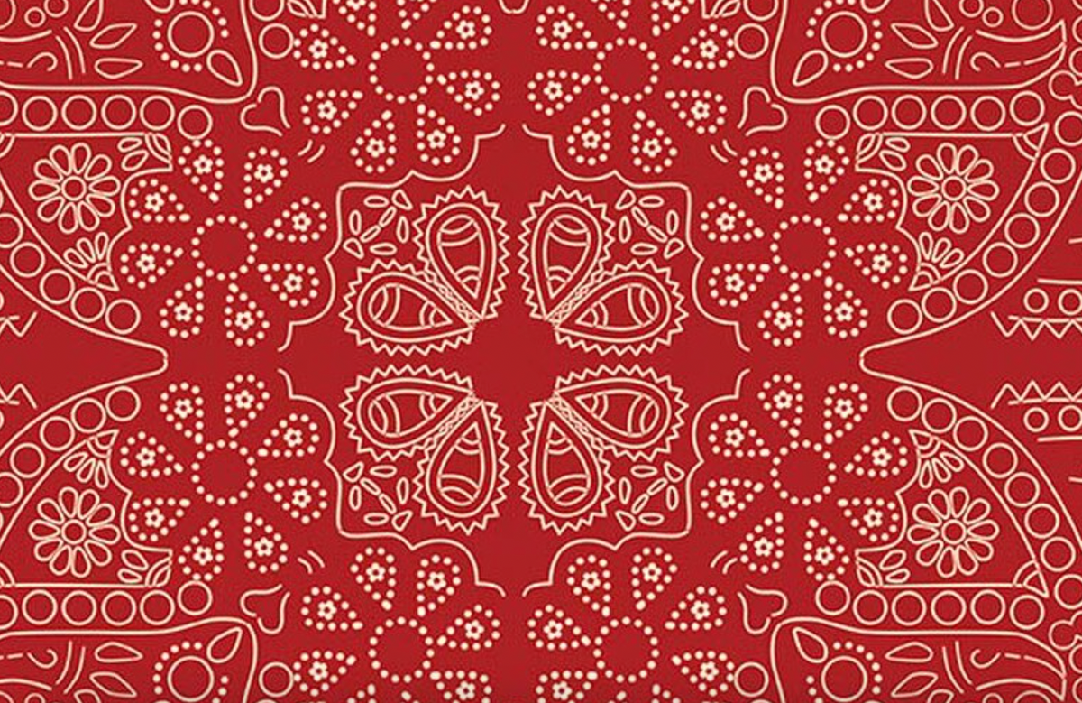 Cowboys Flannel F17508-­RED Bandana Echo Park Riley Blake Half Yard