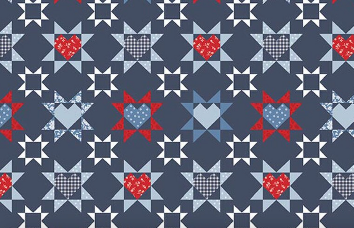 Hooray for the USA C18691-DENIM Quilt Denim Dani Mogstad Riley Blake Half Yard