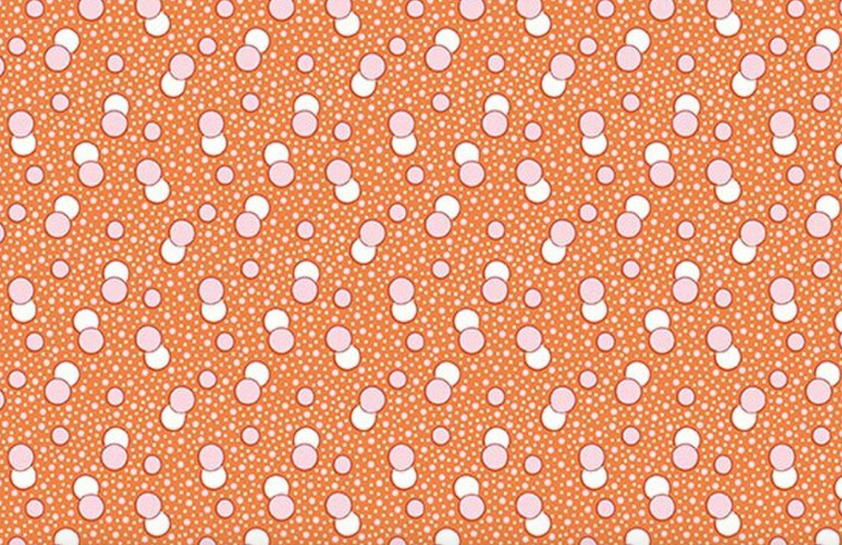 Traditional 30's C18247-ORANGE Dots Orange Lindsay Wilkes Riley Blake Half Yard