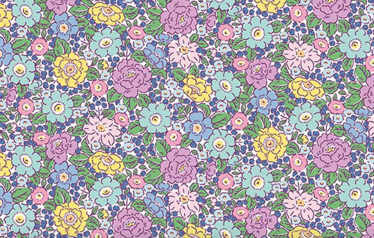 Traditional 30's C18246-PURPLE Floral Purple Lindsay Wilkes Riley Blake Half Yard