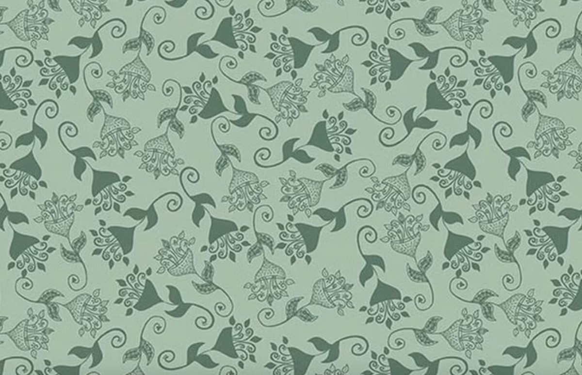 Where the Wild Flowers Are C18253-SAGE Whimsy Sage Judi Madsen Riley Blake Half Yard