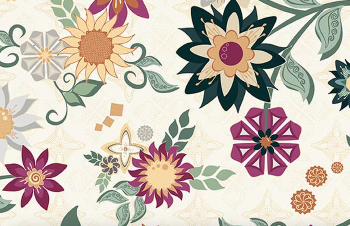 Where the Wild Flowers Are C18250-CREAM Main Cream Judi Madsen Riley Blake Half Yard