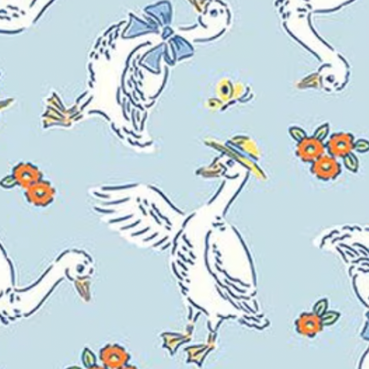 Traditional 30's C18240-BLUE Geese Blue Lindsay Wilkes Riley Blake Half Yard