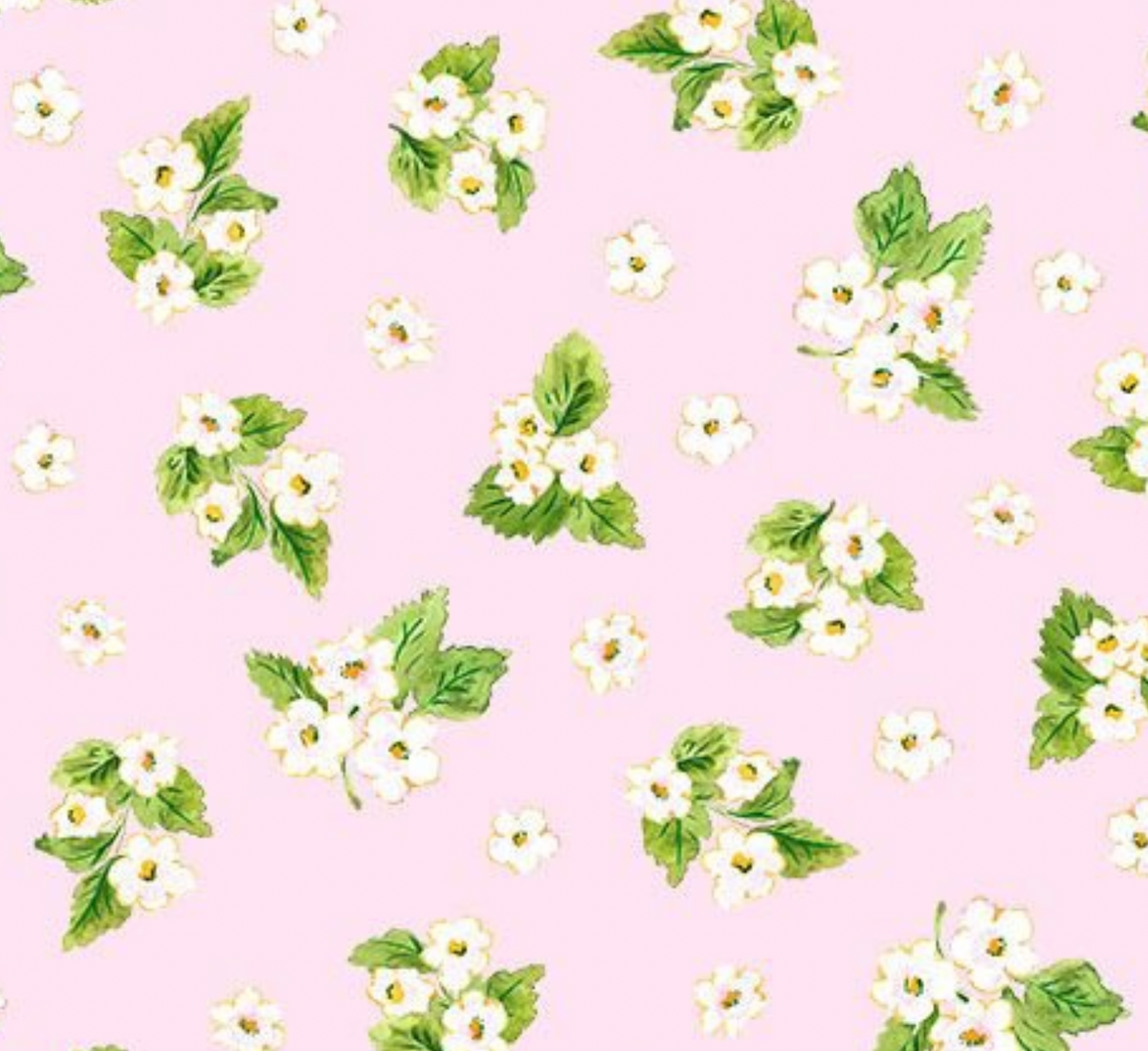 Berry Bliss FRUIT-CD4633 PINK Strawberry Floral Bouquets Timeless Treasures Half Yard