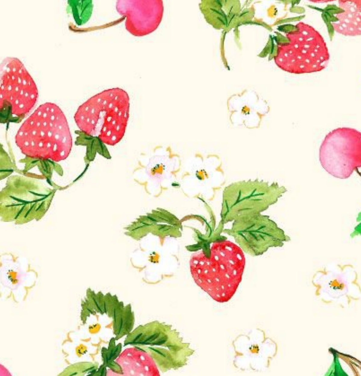 Berry Bliss FRUIT-CD4627 CREAM Berries Bunches Timeless Treasures Half Yard