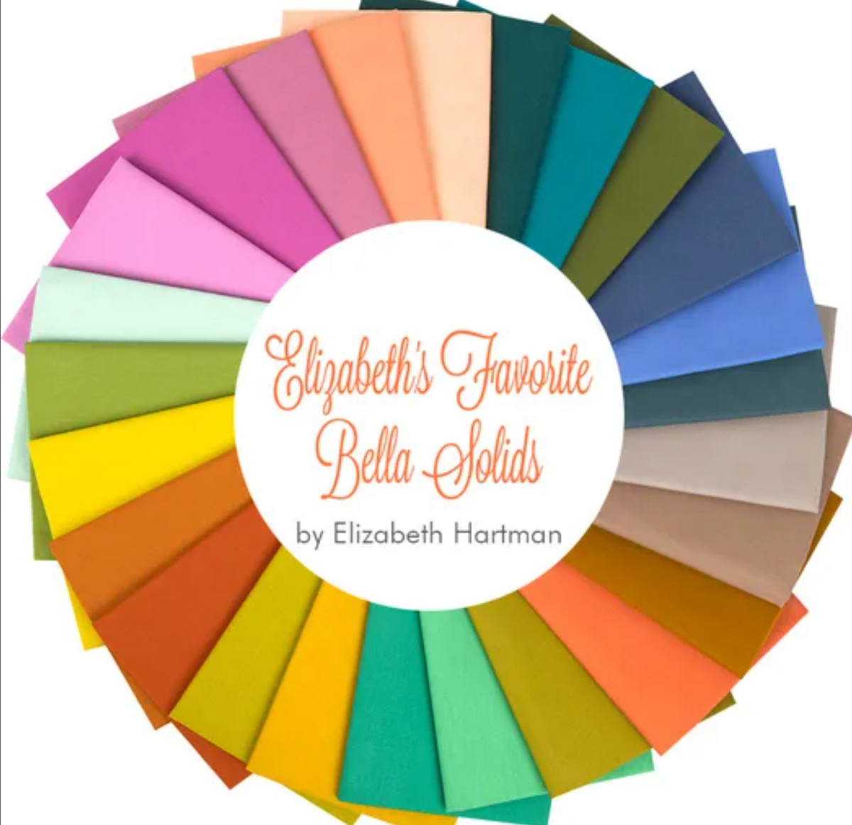 Elizabeth's Favorites 2.5" Mini Charm Bella Solids Moda Fabrics 9900MCE