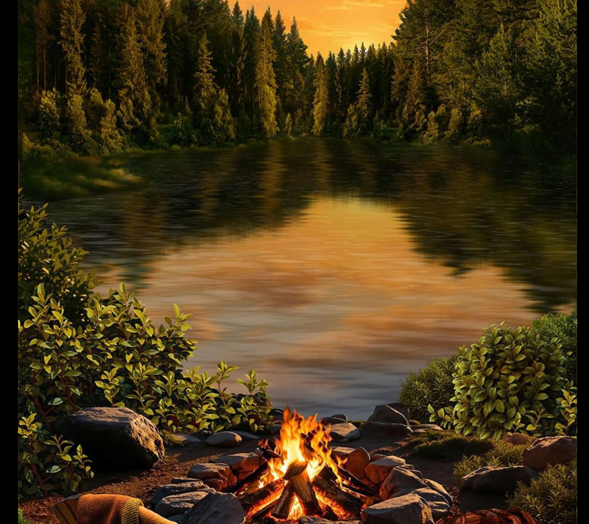 Great Escape PANEL-CD4643 MULTI Camping Scenic 24" Panel Timeless Treasures
